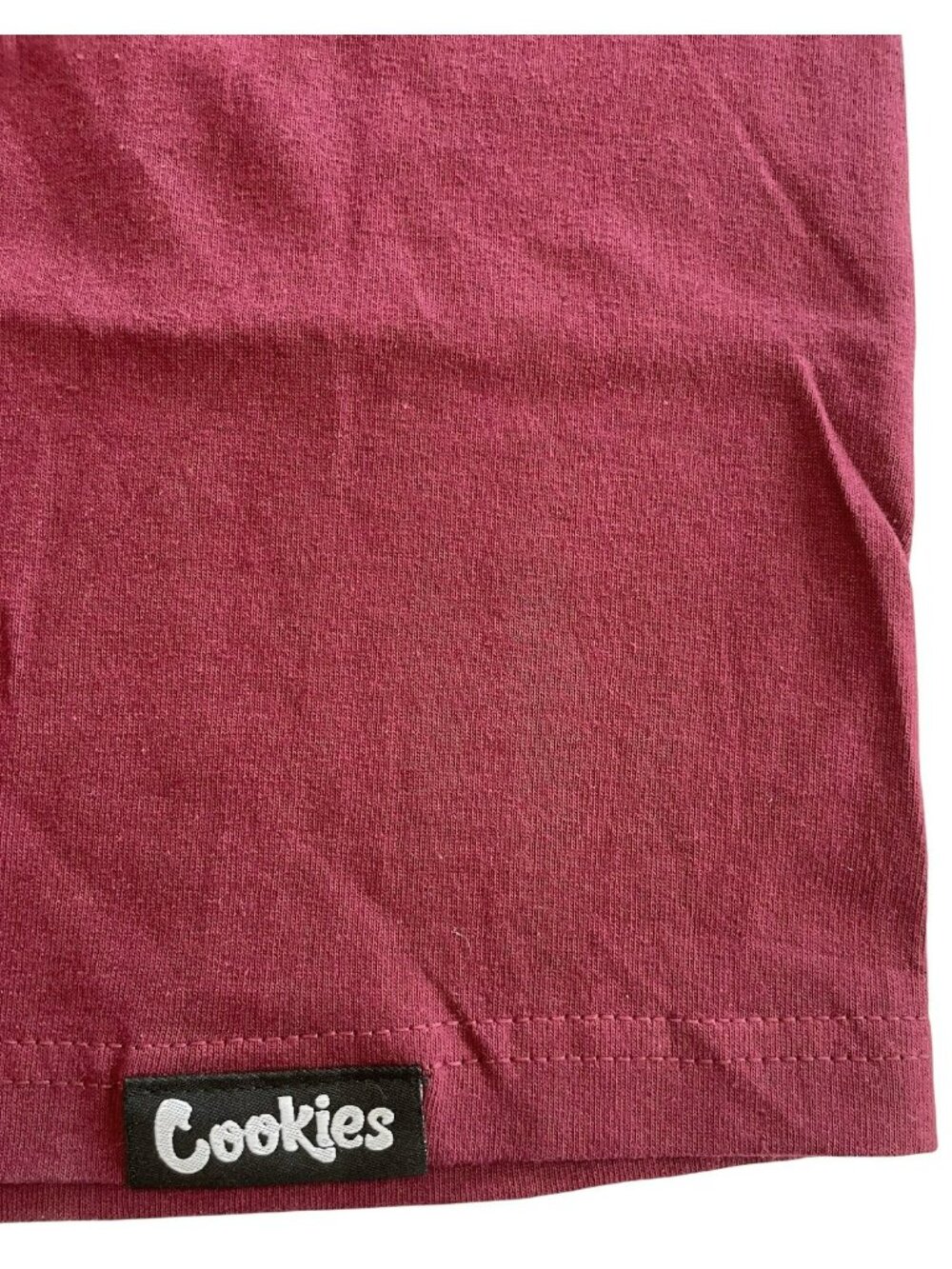 Cookies Logo T-Shirt Burgundy Red Cotton Crewneck Short Sleeve Men's Size M NEW - Picture 4 of 6